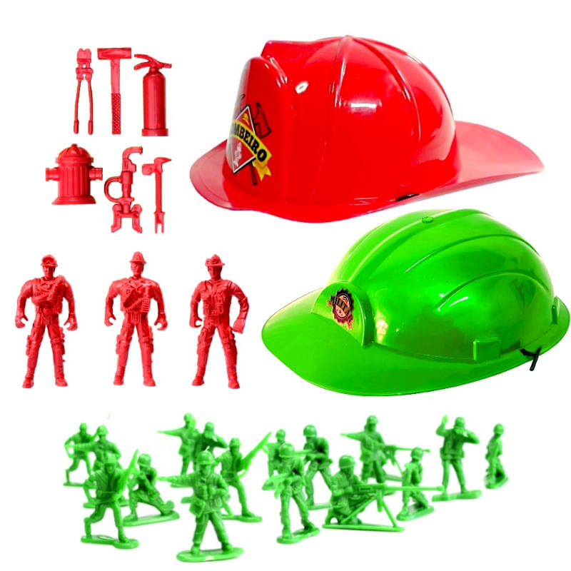 Capacete-de-Bombeiro-e-Militar-com-bonecos