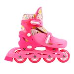 Patins---4-Rodas---C-Protecao---Tamanho-32-35---Princesas---Inline-E-Triline---Rosa---Bbr-Toys-1