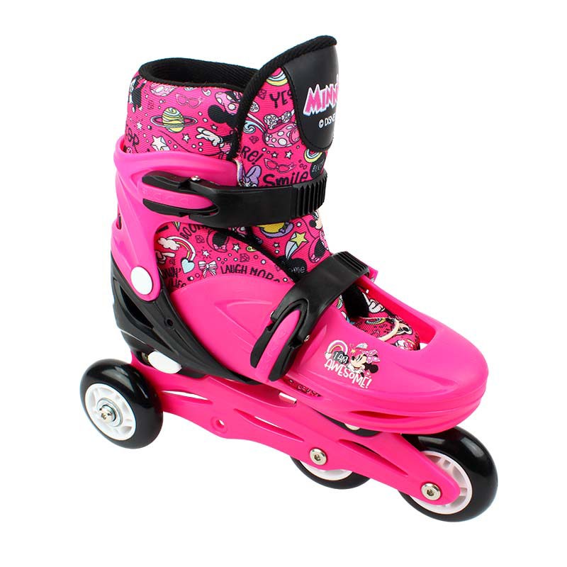 Kit-Patins---4-Rodas---C-Protecao---Tam-32-35---Minnie---Inline-e-Triline---Bbr-Toys-1