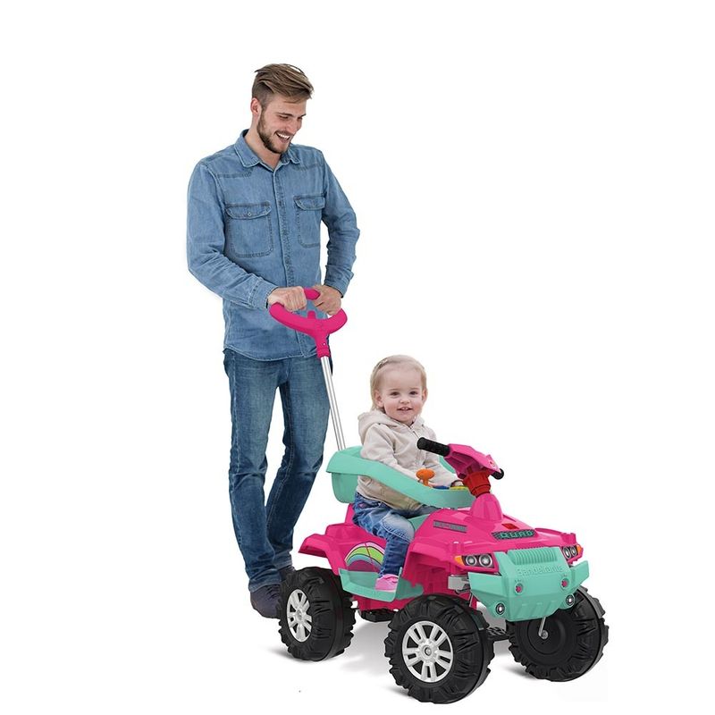 Mini-Veiculo-de-Passeio---Superquad-com-Pedal---Rosa---Bandeirante-0