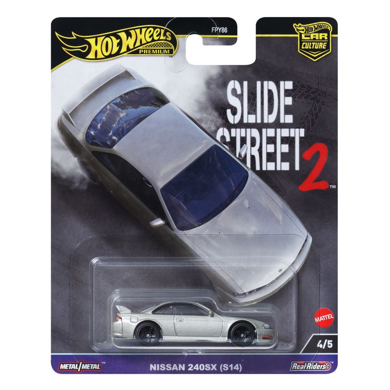 Mini-Carrinho---Hot-Wheels-Premium---Slide-Street-2---Nissan-240SX--S14-----Mattel-1