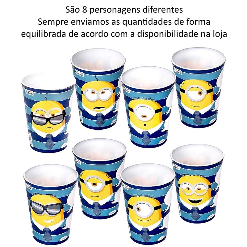 Copo-Minions-Meu-Malvado-Favorito-4-Plasutil-320ml-Para-Festas-Infantis-Decoracoes-de-Aniversario-Atacado-Kit--13-