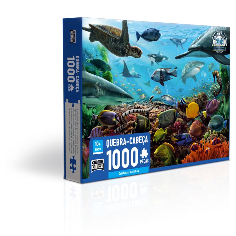 Quebra-Cabeça - 1000 Peças - Criaturas Marinhas - Toyster, jogo quebra  cabeça 1000 peças 