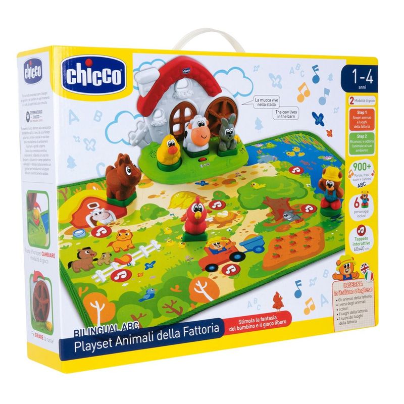 Playset-Tapete-E-Conjunto-De-Figuras---Animais-Da-Fazenda-Bilingue---Chicco-Do-Brasil-2