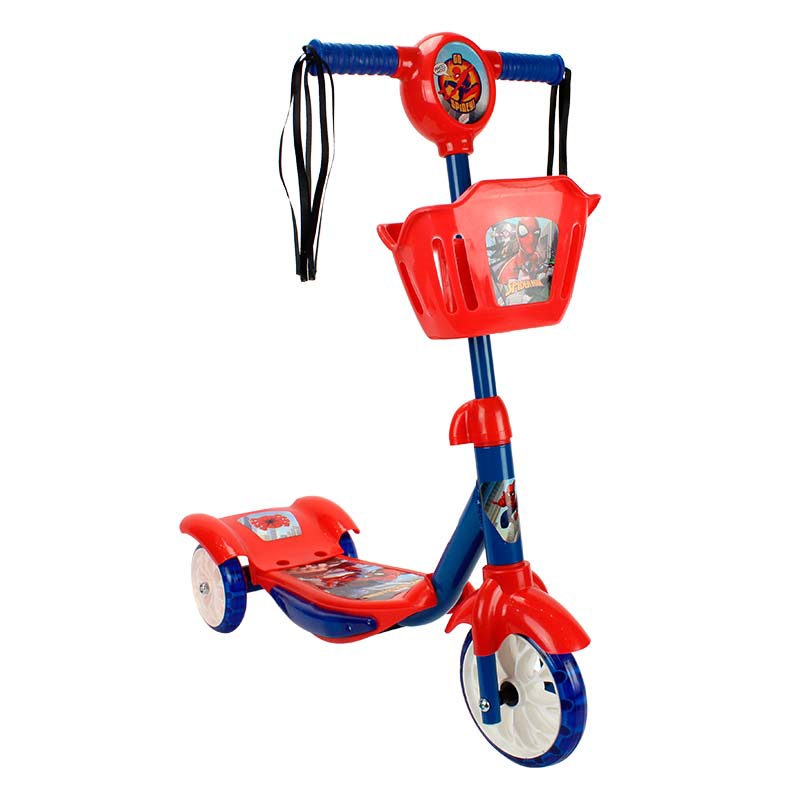 Patinete-Com-Cestinha---Disney---Spider-Man---Com-Sons-E-Luzes---Vermelho---Bbr-toys-0