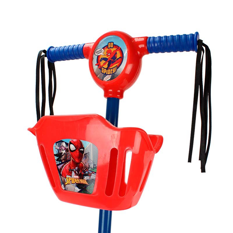 Patinete-Com-Cestinha---Disney---Spider-Man---Com-Sons-E-Luzes---Vermelho---Bbr-toys-3