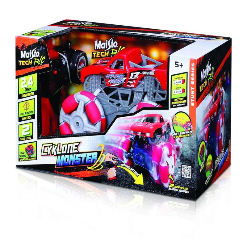 -Carrinho-De-Controle-Remoto---Maisto-Tech-R-C---CyKlone-Monster----Vermelho---Maisto-1