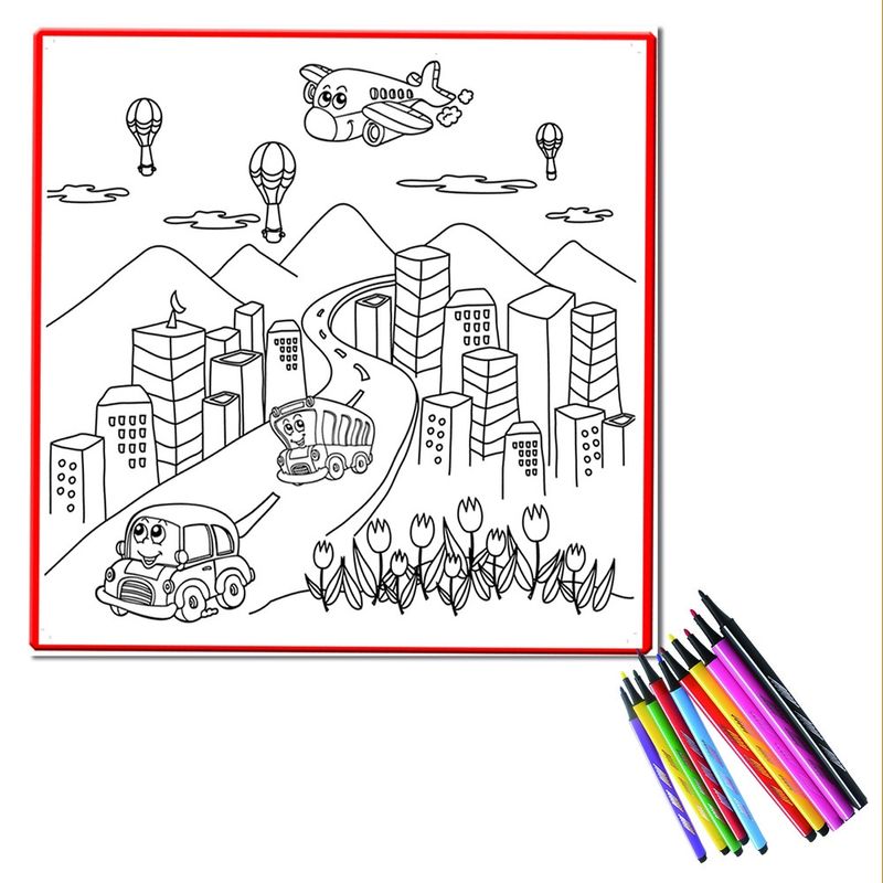 Tapete-de-Colorir-Lavavel---Play---Learn---Veiculos-Na-Cidade---Multikids-1