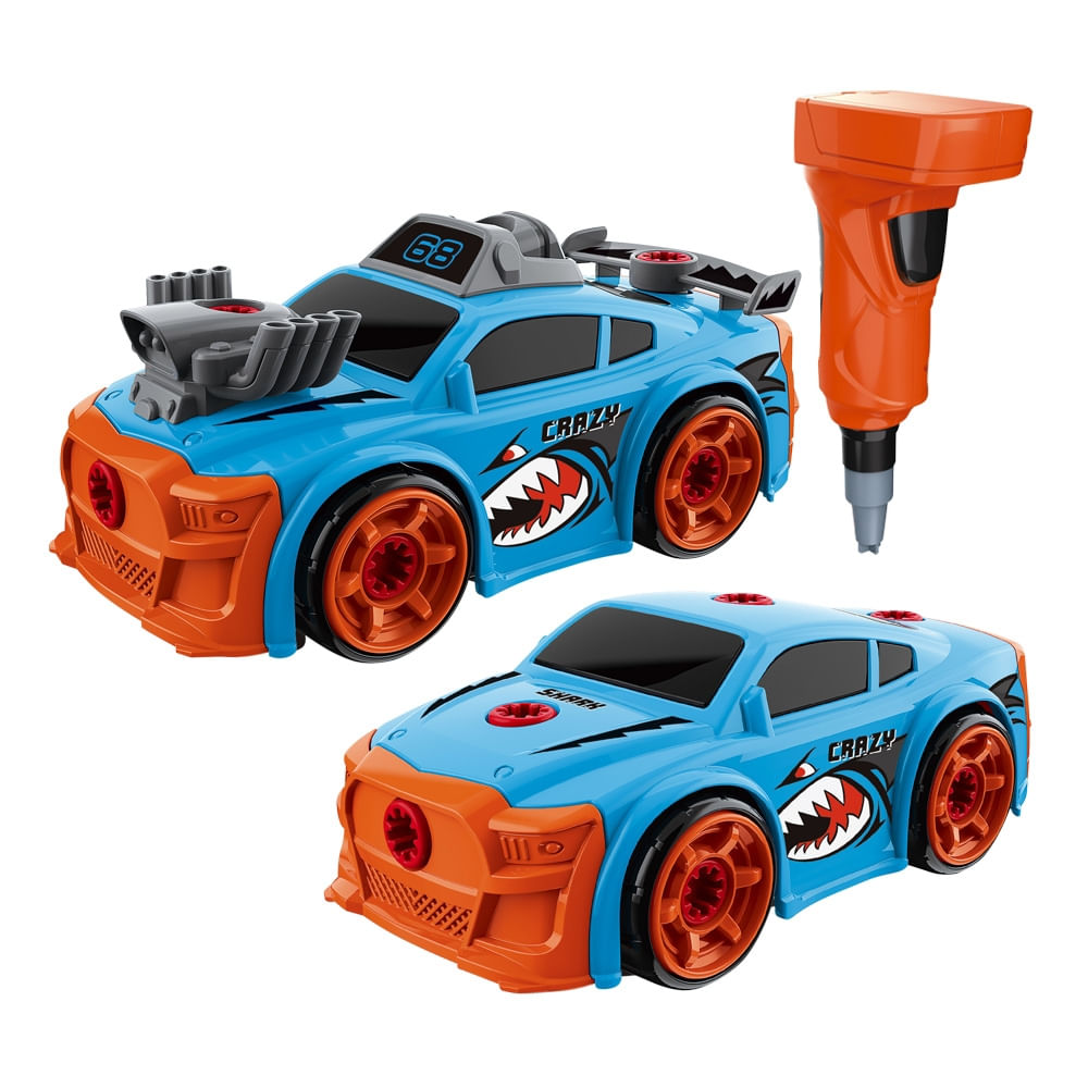 Confira Carrinho - Turbo Tools - Mustang - Azul - 2 em 1