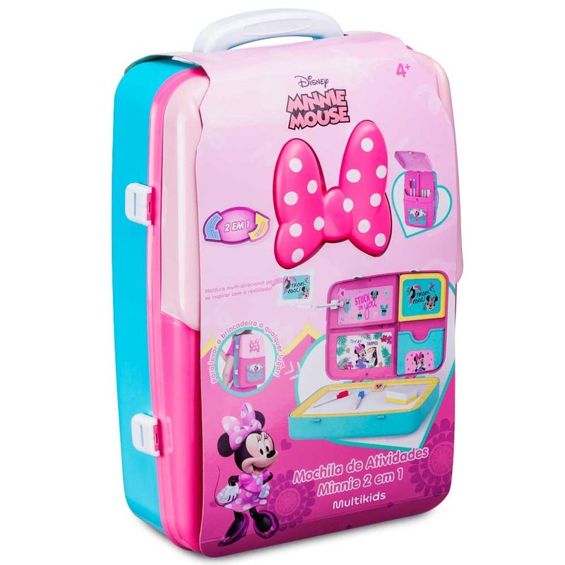 Mochila-De-Atividades---Disney---Minnie-Mouse---2-Em-1---Rosa---Multikids-0