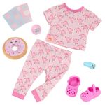 Conjunto-De-Acessorios-Para-Boneca---Our-Generation---Pijama-de-Donuts---Candide-0