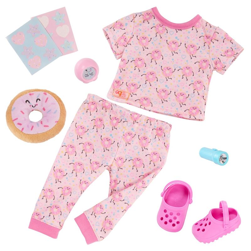 Conjunto-De-Acessorios-Para-Boneca---Our-Generation---Pijama-de-Donuts---Candide-0
