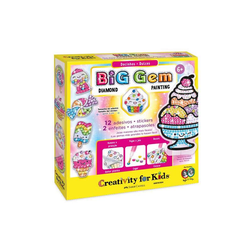 Kit-Pintura---Big-gem---Diamantes-Painting-Sweets---Creativity-For-Kids---Faber-Castell--0