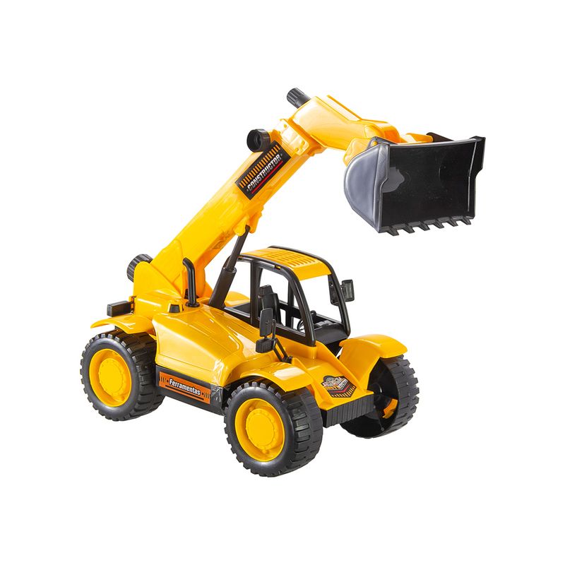 Mini-Veiculo---BS-Cargas---Tractor-BS-Construtor---Amarelo---BS-Toys-0