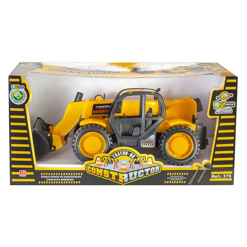 Mini-Veiculo---BS-Cargas---Tractor-BS-Construtor---Amarelo---BS-Toys-1