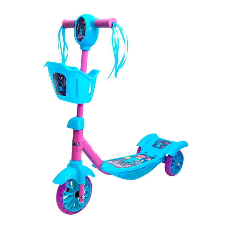 Patinete-Com-Cestinha---Disney---Stitch---Com-Sons-E-Luzes---Azul---Bbr-toys-3