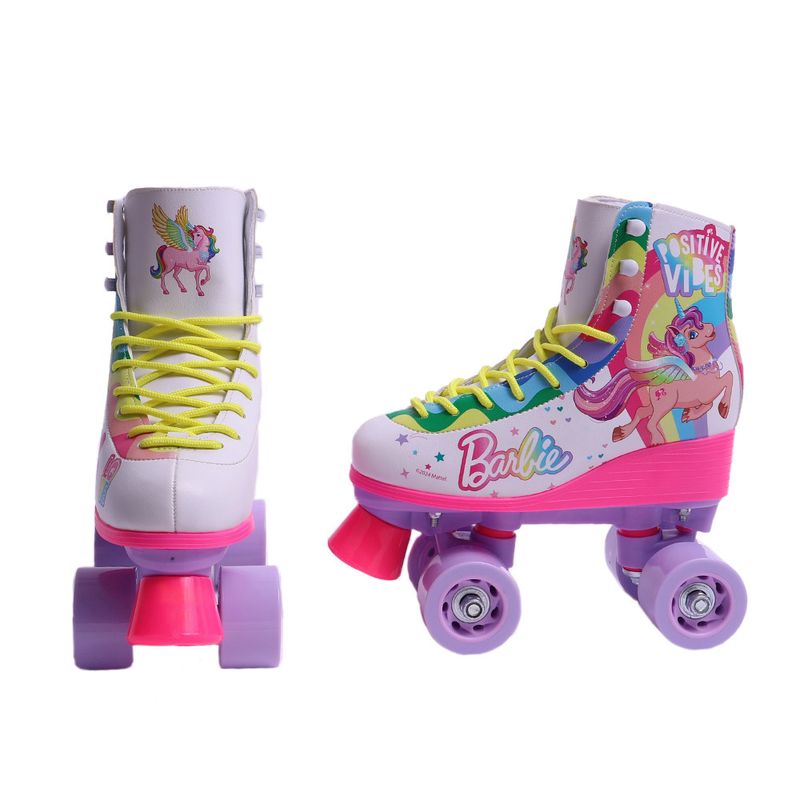 Patins---Barbie---04-Rodas---Tamanho-33-34---Branco---Fun--1