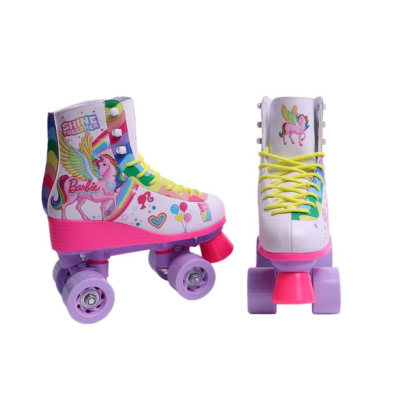 Patins---Barbie---04-Rodas---Tamanho-33-34---Branco---Fun--2