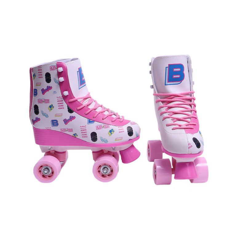 Patins---Barbie---04-Rodas---Tamanho-35-36---Rosa---Fun-0