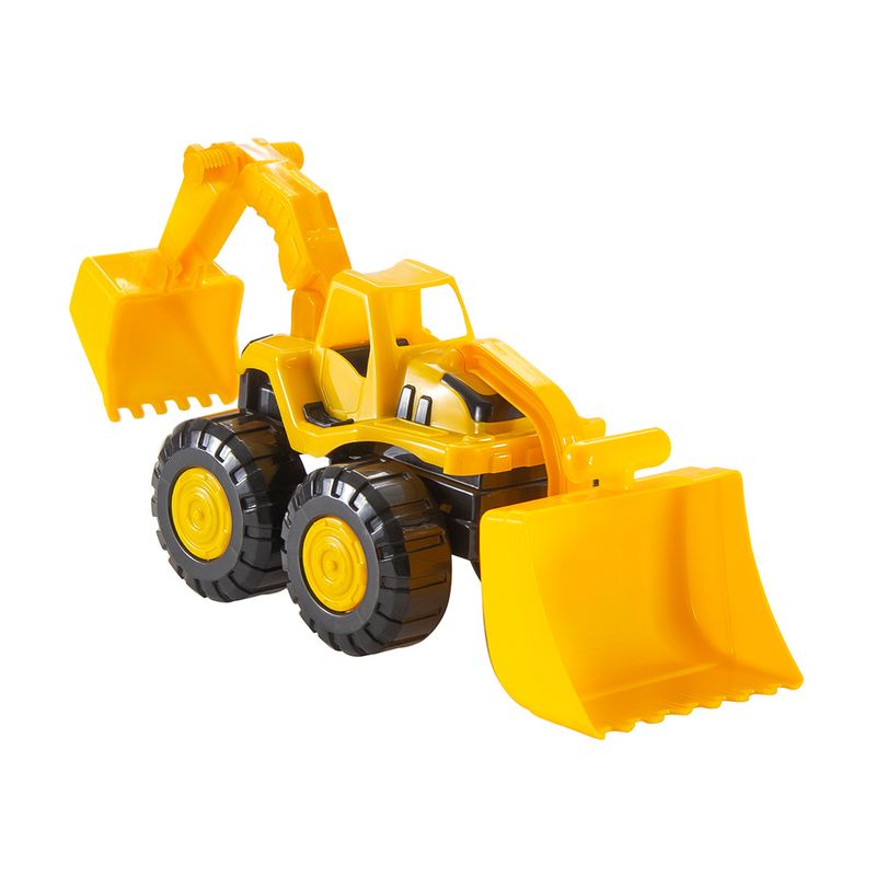 Mini-Veiculo---Tractor-Retroescavadeira---Amarelo---Bs-Toys-0