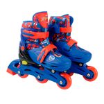 Patins---Com-Protecao---Tam-28-31---Homem-Aranha---Marvel---Inline-E-Triline---Azul---Bbr-Toys--0