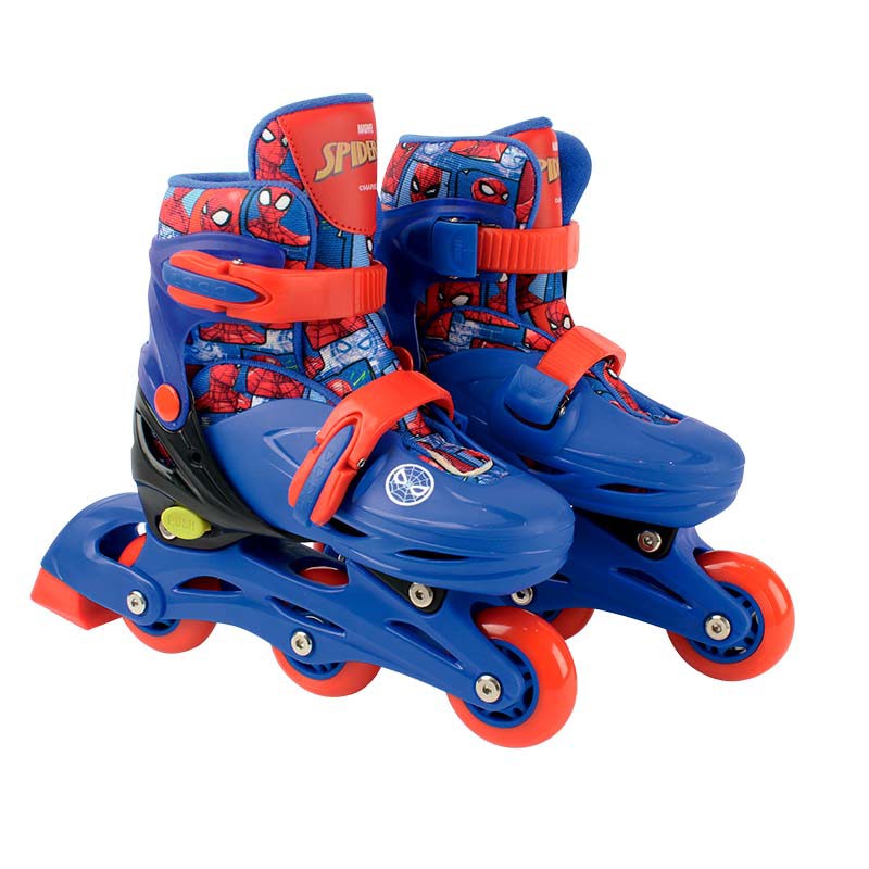 Patins---Com-Protecao---Tam-28-31---Homem-Aranha---Marvel---Inline-E-Triline---Azul---Bbr-Toys--3