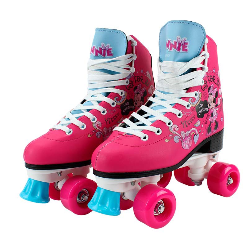 Patins-Retro---Minnie---4-Rodas---Tamanho-32-a-35----BBR-Toys---Rosa-0