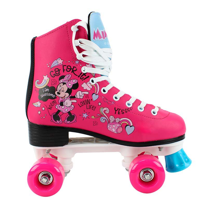 Patins-Retro---Minnie---4-Rodas---Tamanho-32-a-35----BBR-Toys---Rosa-2