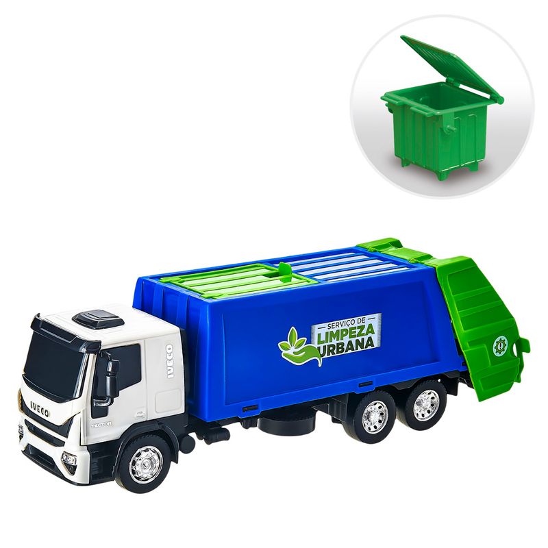 Mini-Veiculo---Iveco-Tector---Caminhao-Coletor---Usual-Brinquedos-0