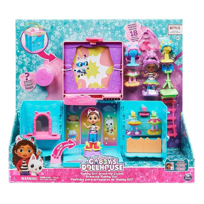 Playset-e-Mini-Figura---Gabbys-Dollhouse---Closet-Arco-Iris-Da-Gabby---Sunny--0