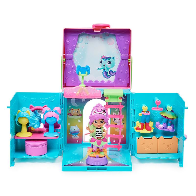 Playset-e-Mini-Figura---Gabbys-Dollhouse---Closet-Arco-Iris-Da-Gabby---Sunny--3