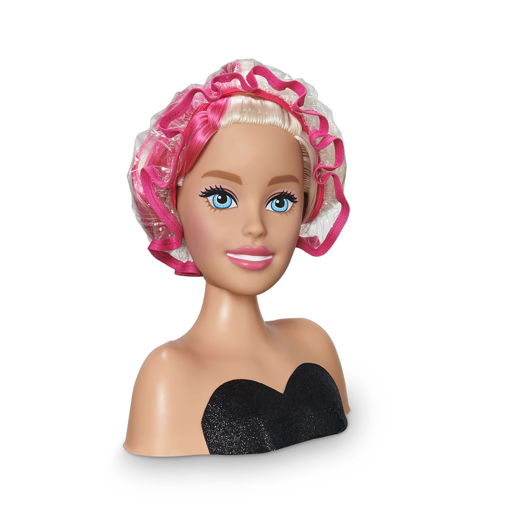 Boneca Barbie Busto Maquiagem Styling Head Faces Acessorios - Rosa