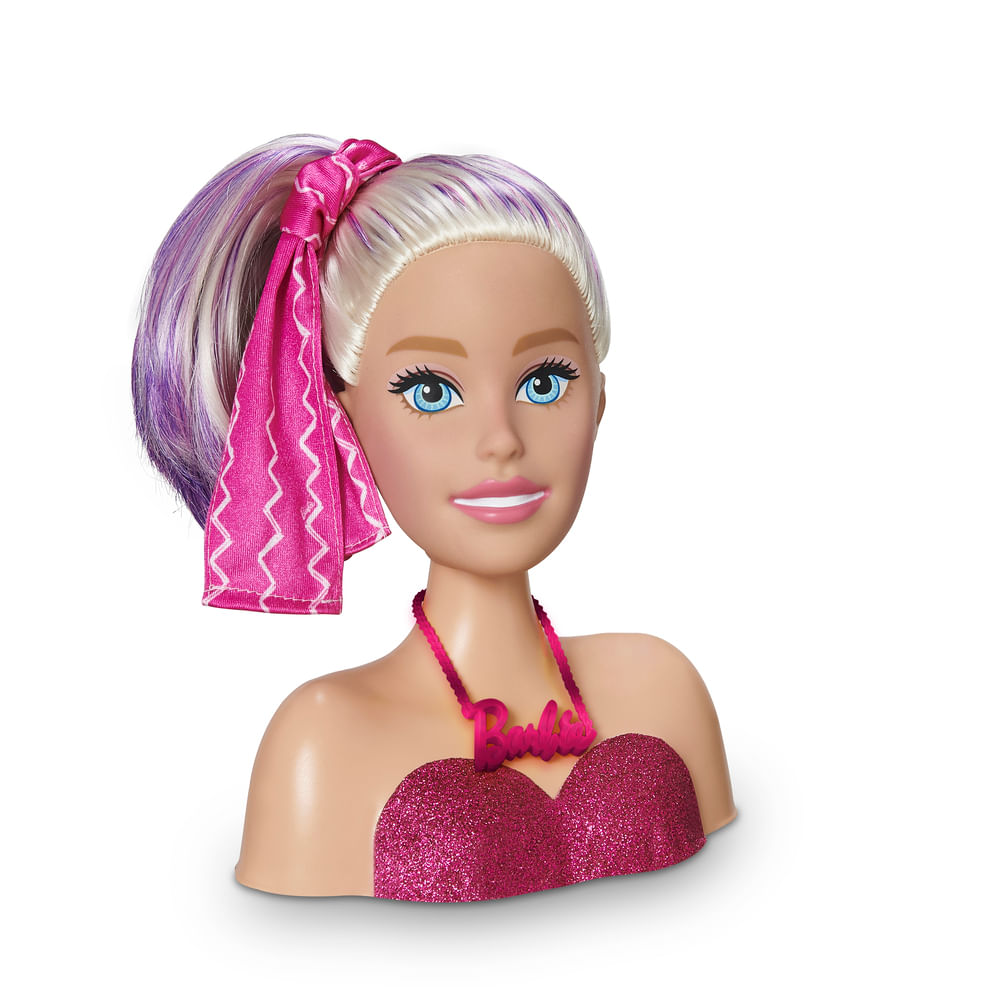 Busto de Boneca - Barbie - Hair Styling - 20 Peças - Pupee - Ri Happy