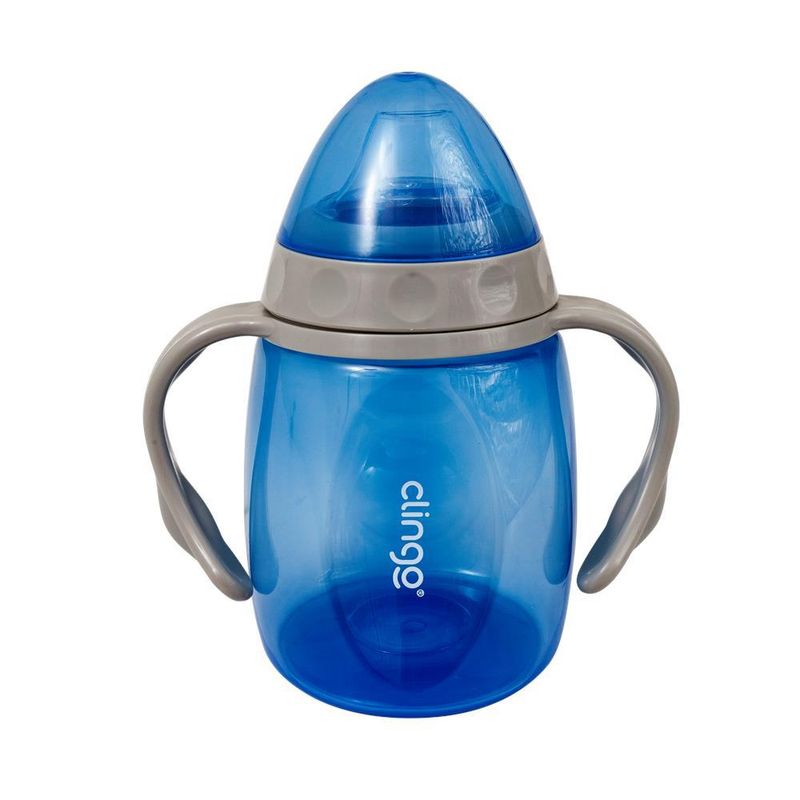 Copo-com-Alca---Bico-em-Silicone---Colecao-Colors---Azul---Clingo-0