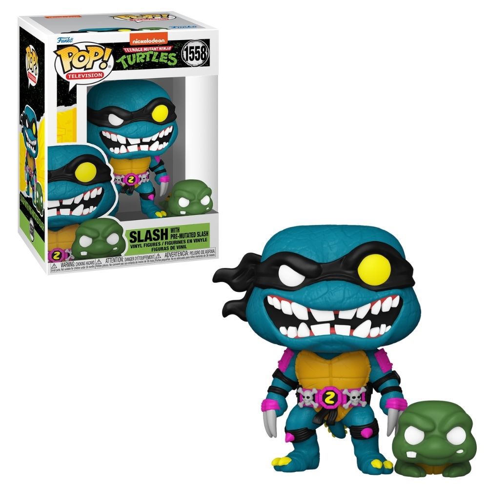 Boneco - Funko Pop - As Tartarugas Ninja - Slash e Pré-Mutado