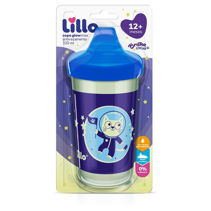 Copo-Antivazamento---Lillo---Glow-Max---Polipropileno---Azul---320ml-0