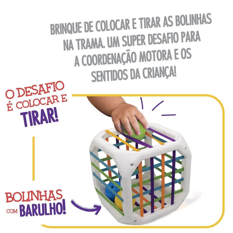 Brinquedo-Educativo---Cubo-Entrelacado---Bolinha-com-Som---Elka-3