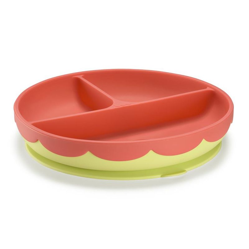 Prato-com-Divisoria-e-Ventosa---Fisher--Price---Yummy---Silicone---Rosa-1