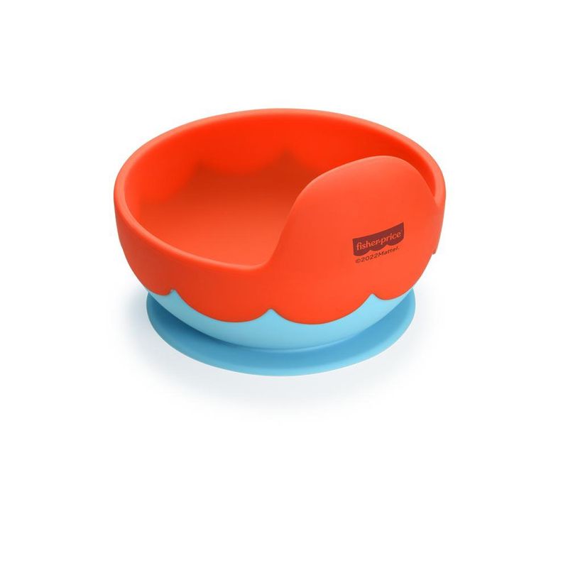 Tigela-com-Ventosa---FIsher-Price---Yummy---Silicone---Laranja-1