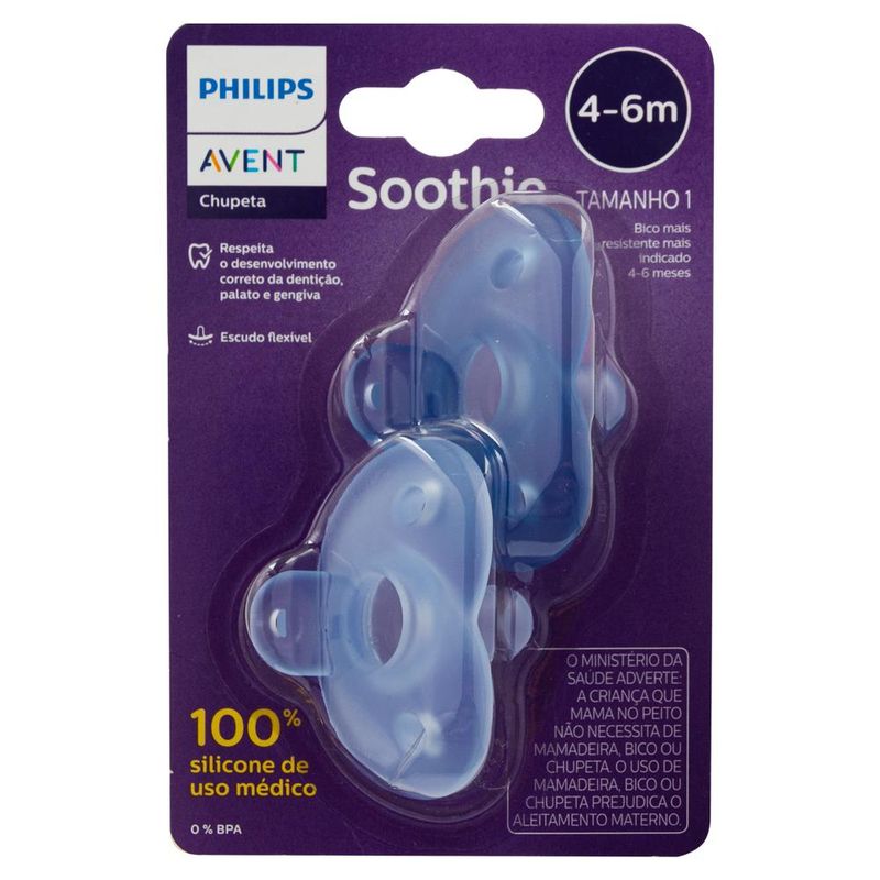 Chupeta---Philips-Avent---Soothie---4-a-6-Meses---2-Unidades---Tamanho-1---Silicone---Azul-0