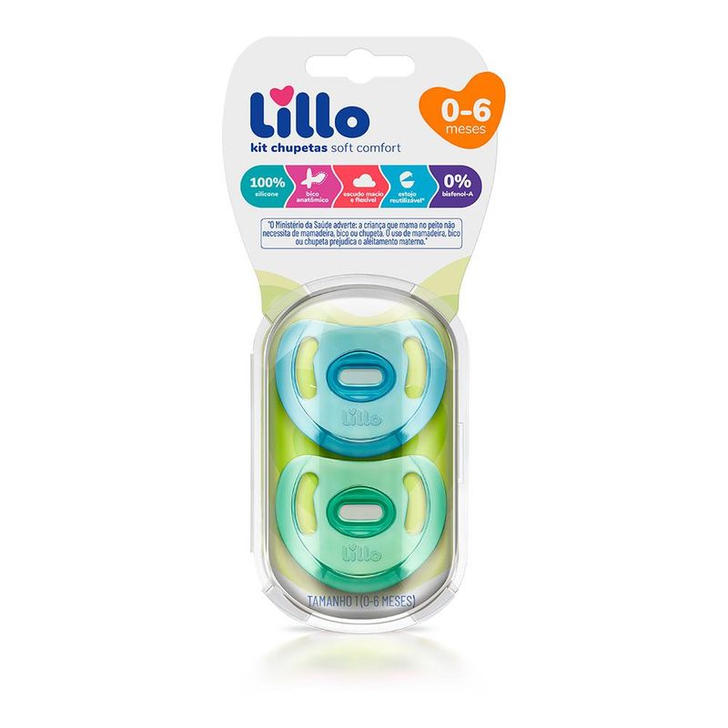 Conjunto-de-Chupetas---Lillo---Soft-Comfort---0-a-6-Meses---Silicone---Azul-e-Verde-0