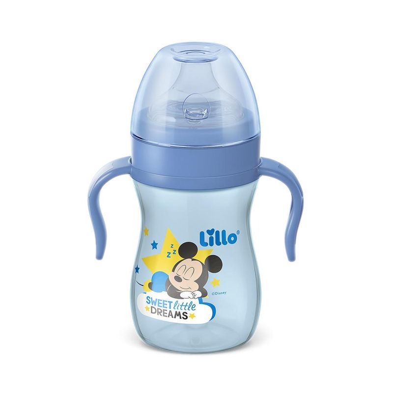 Copo-de-Treinamento---Disney---Lillo---Evolution---Mickey---Com-Alca---Azul---240mL-0