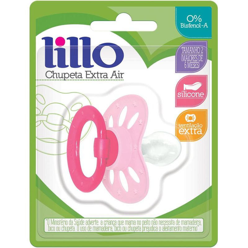 Chupeta---Lillo---Extra-Air---Maiores-de-6-meses---Silicone---Rosa-0