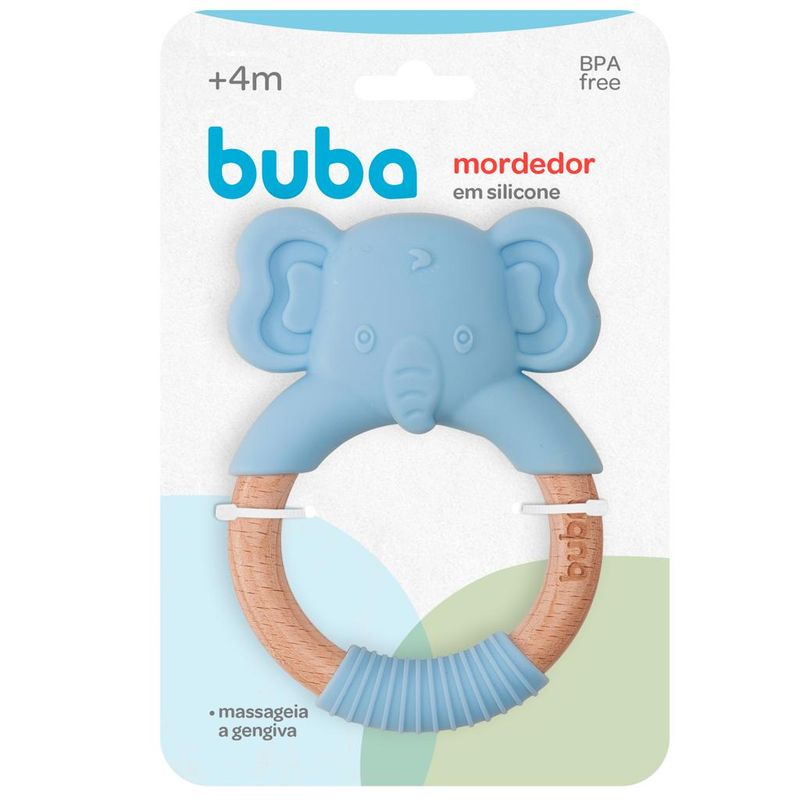 Mordedor-em-Silicone-e-Bambu---Elefante---Azul---Buba-2