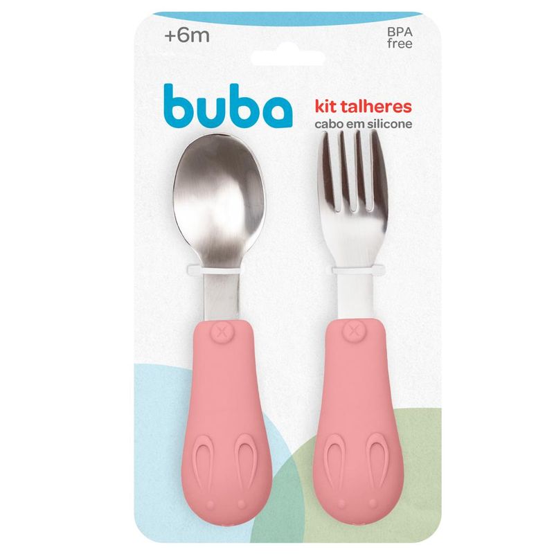 Conjunto-De-Talheres-Cabo-De-Em-Silicone---Buba---Colher-E-Garfo---Rosa-1