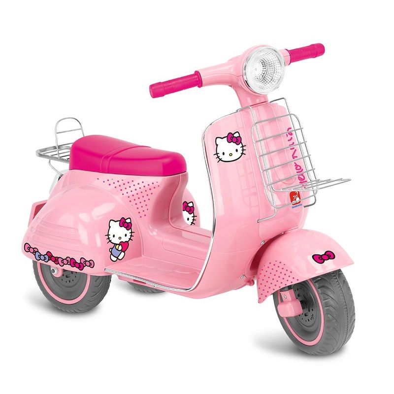 Mini-Veiculo-Eletrico---Hello-Kitty---6V---Lambreta---Bandeirante---Rosa-0