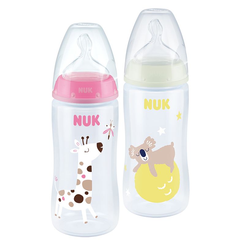 Conjunto-De-Mamadeiras---Nuk---Anticolica---Coala-E-Girafa---300ml-0