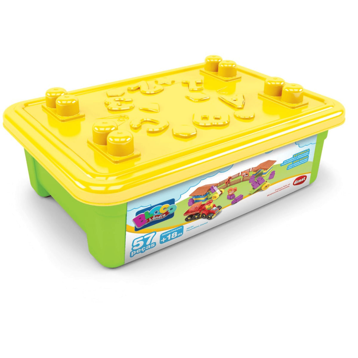 Blocos De Montar 57 Peças Fazendinha Blocolândia Mk181 Dismat - Ri