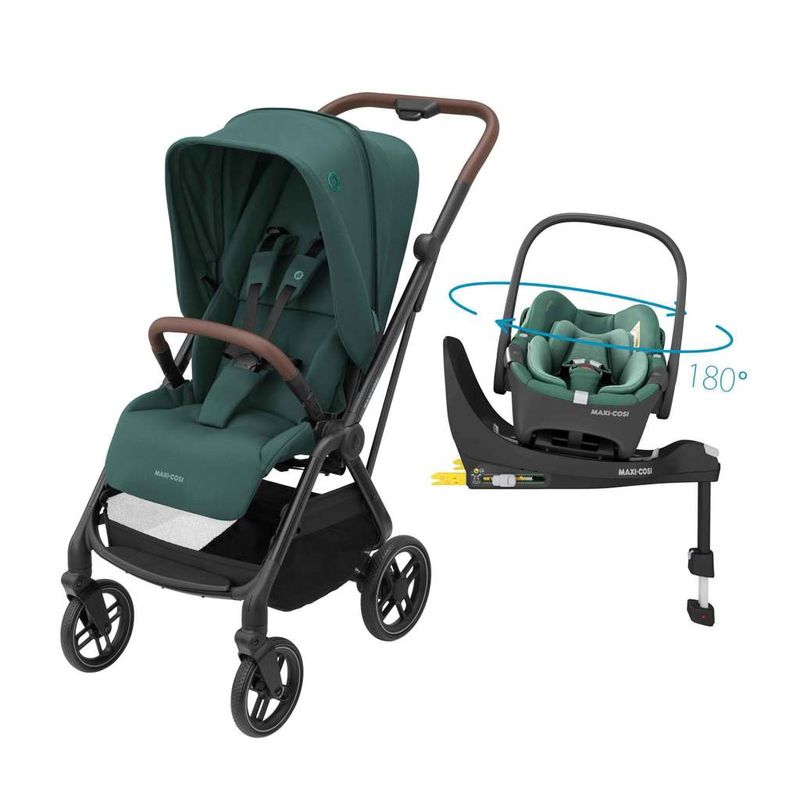 Carrinho-e-Bebe-Conforto---Travel-System---Leona---Trio-Isofix-360---Verde---Maxi-Cosi---Dorel-0