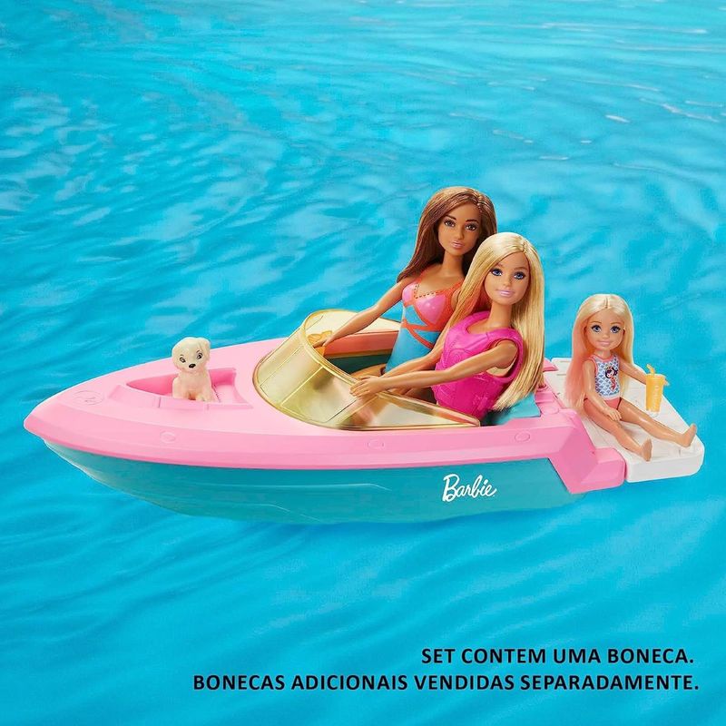 Boneca Com Barco Barbie Grg30 Ri Happy